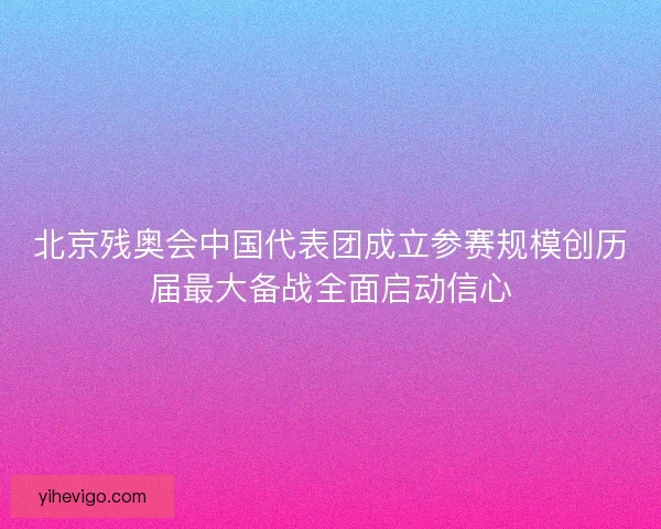 北京残奥会中国代表团成立参赛规模创历届最大备战全面启动信心